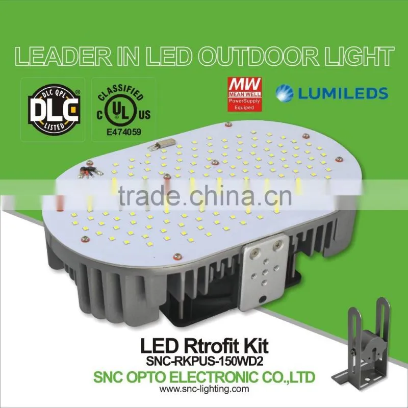 UL cUL DLC list 150w with MW driver led retrofit kit to replace traditional pole fixture