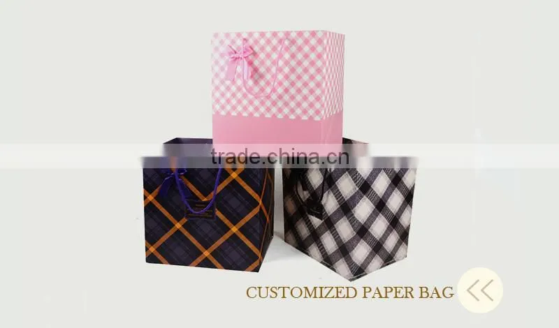 Fancy design luxury custom made paper gift bag