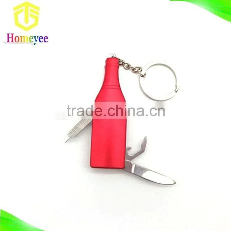 Bottle Shapee Keychain Knife For Promotion Gift