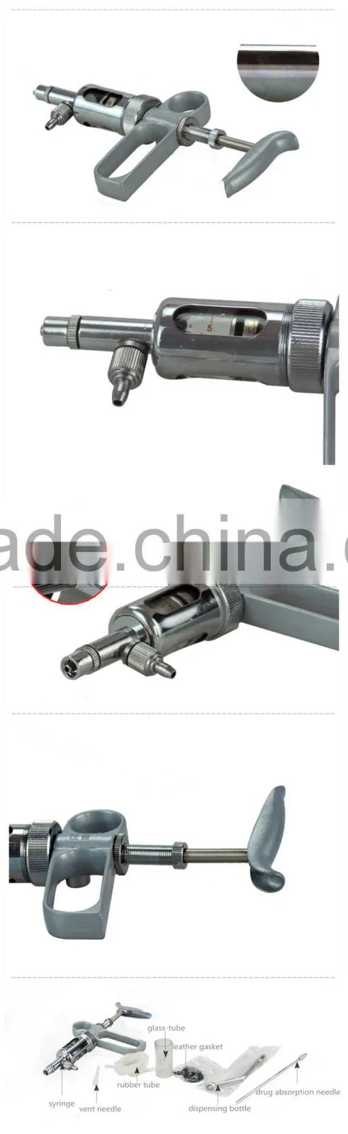 metal veterinary injection syringe 10ml animal syringe
