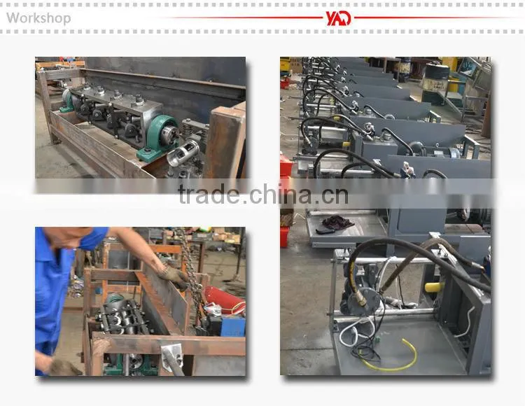 Automatic reforcing steel bar straightening and cutting machine
