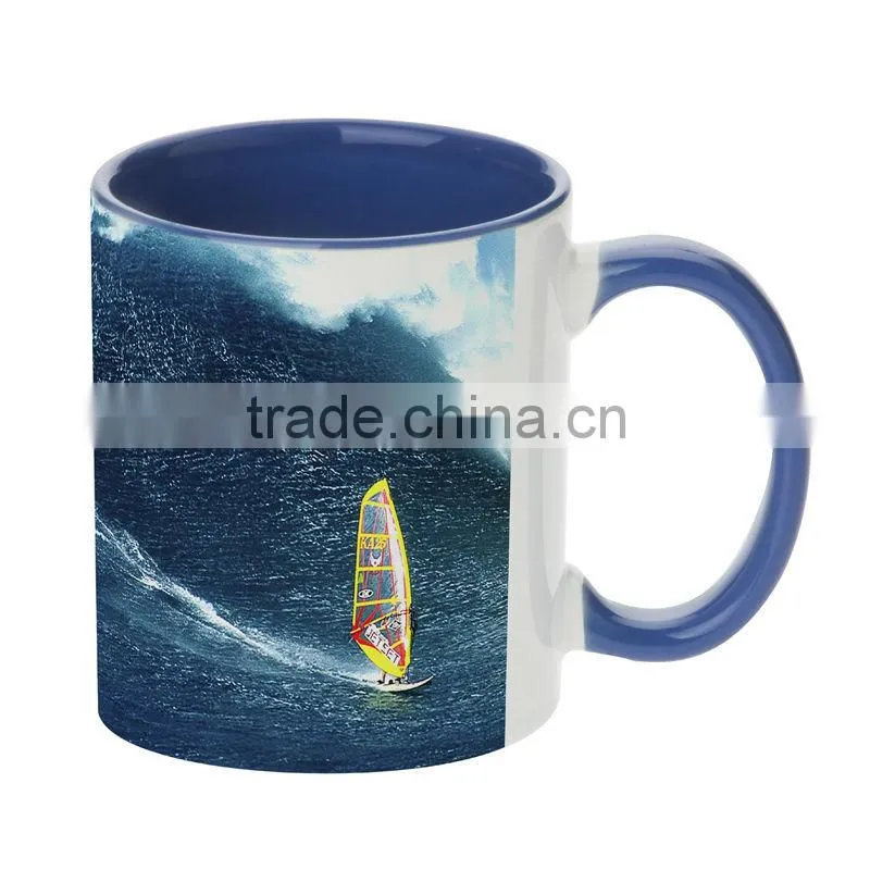 sublimation coated mug, inner and handle color mug, 2 tone mug