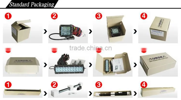 AURORA high power with low voltage 10inch single row offroad with electrical wiring