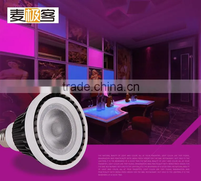 Par light RGB 6-12W color changing wifi spot light mobile control