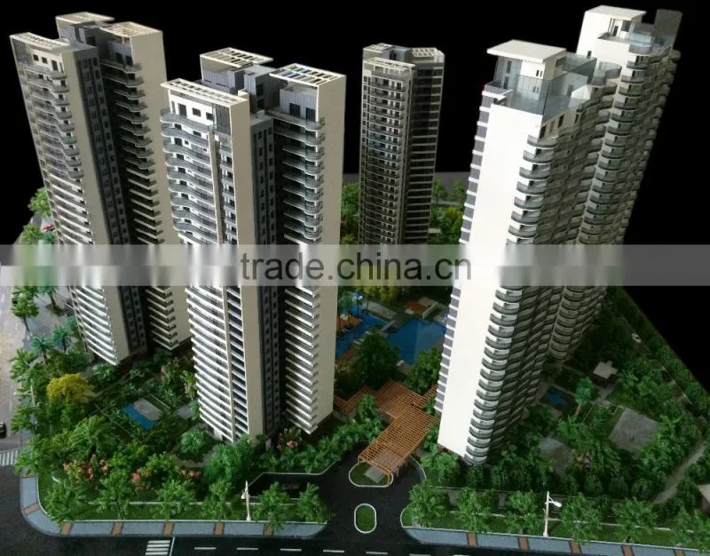 Maquettes for high rise building house plan ,3d scale architectural scale model maker