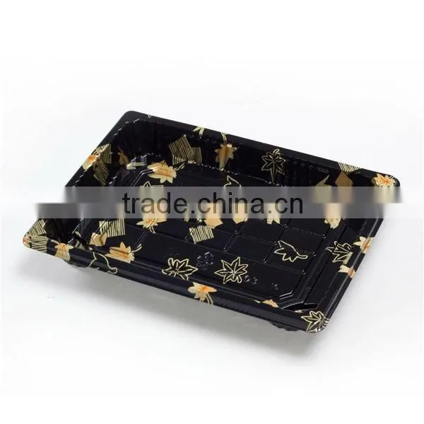SM1-1103JY-B Disposable Plastic Take Away Printed Sushi Tray For Food Packaging