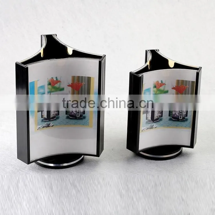 plastic table mini rotating display rack ,price tickets