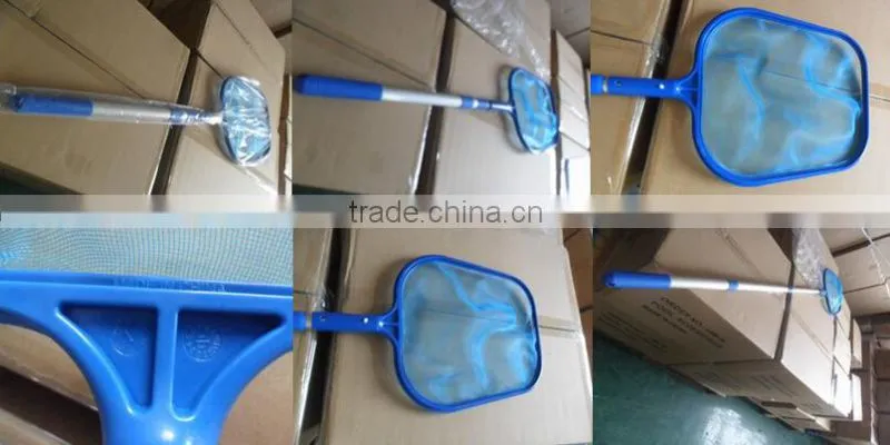 Aluminum reinforced pool leaf skimmer net card skimmer with 24"/60CM Aluminum Pole