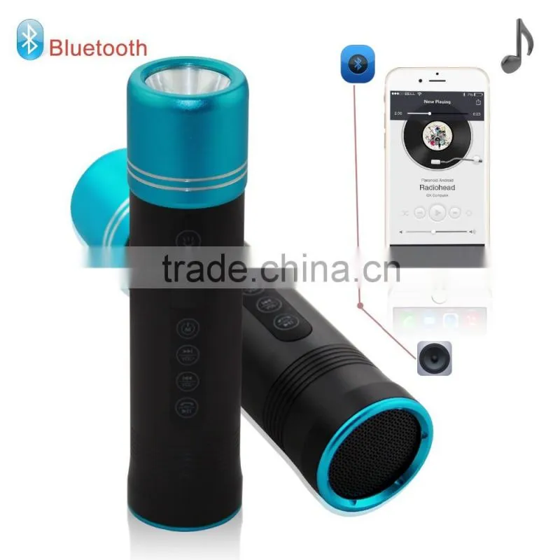 Light Rechargeable Flashlight Bluetooth Speaker Multifunctional 5 Modes Waterproof Anti-distortion For Emergency Use