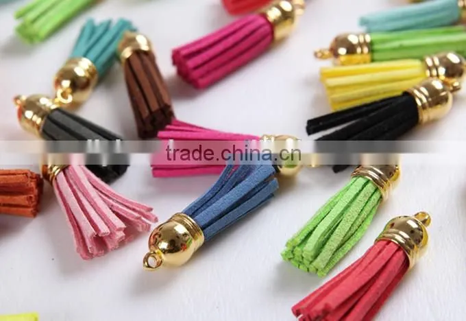 mini Gold Caps Korean Velvet Tassel for key chain