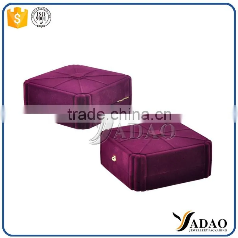 High-grade velvet small flocking jewelry gift packaging box
