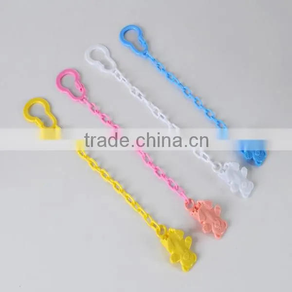 PP plastic animal shaped pacifier chain clips holder wholesale price