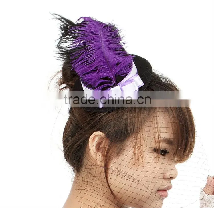 MYLOVE big feather ladies hat styles Cocktail hat MLXM028