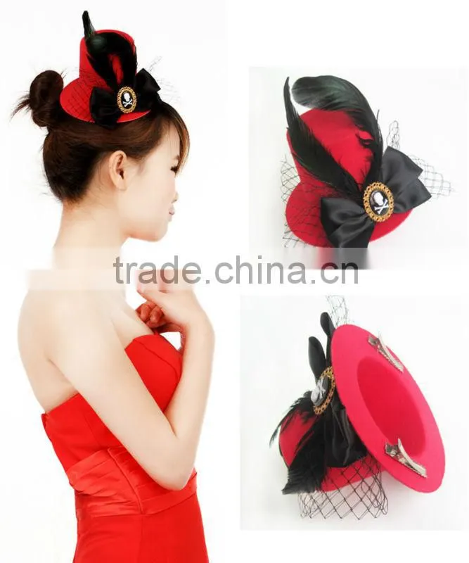 MYLOVE feather fascinator hair accessory fascinator hat with clips MLGM046