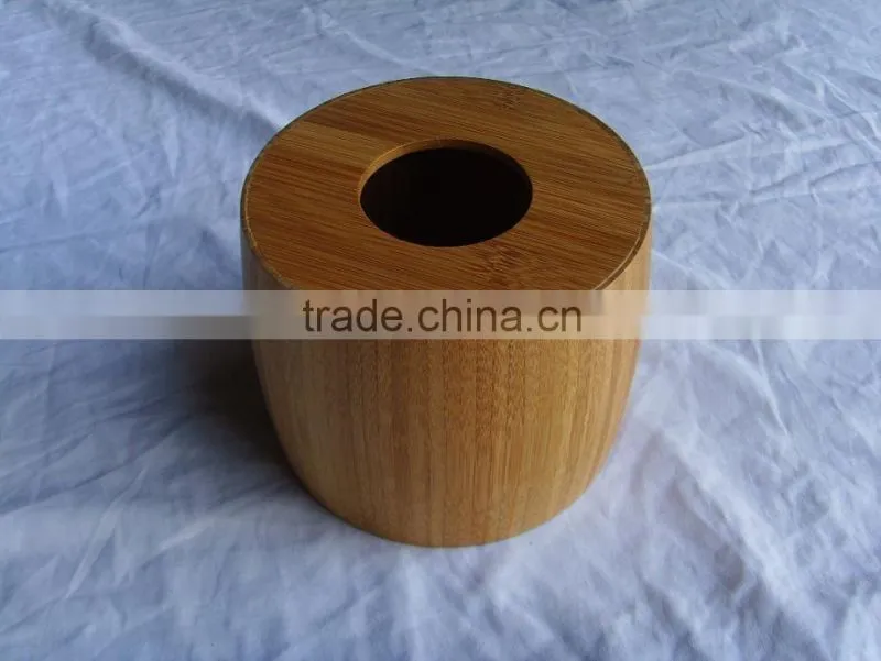Bamboo bathroom accessories