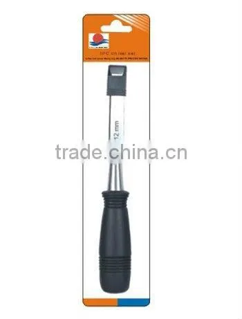 Round black PP handle single wood chisel