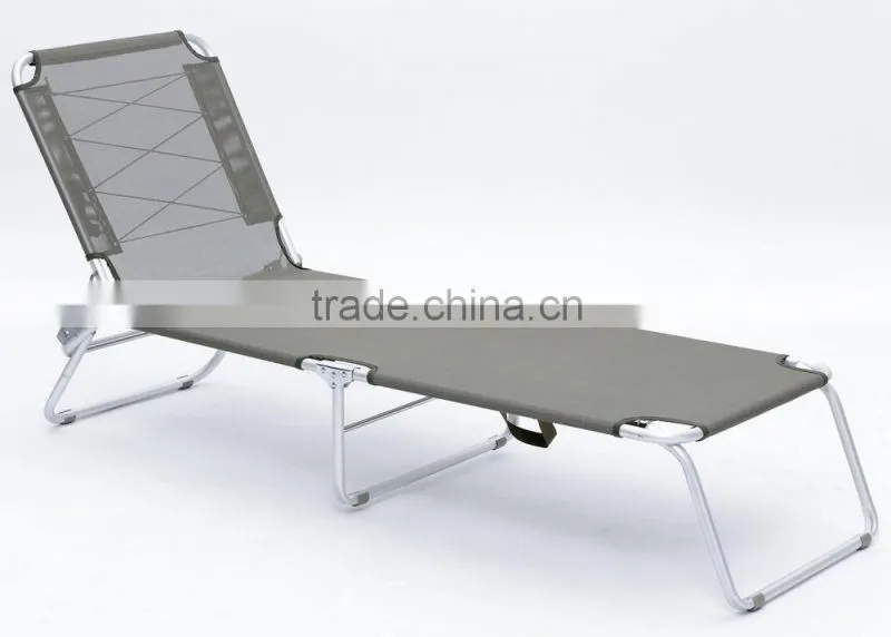Aluminum folding ajustable back folding bed