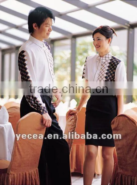 HOT sell restaurant wool fabric made waiter uniform