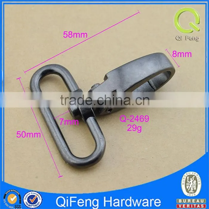 Q-2469 black dog leash hook, clip swivel hook, fittings swivel hook