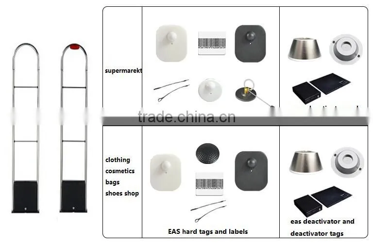 2016 hot-sales shop anti-theft alarms system eas sensor gate alarm system for garment store