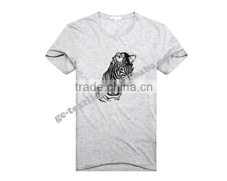 Printed Round-collar Men's T shirts Manufacturer