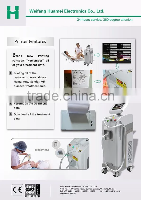 Professional & hot 808nm diode laser hair removal machine
