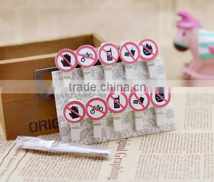 promotional gift custom paper clip/souvenir photo clip/school wooden book mark