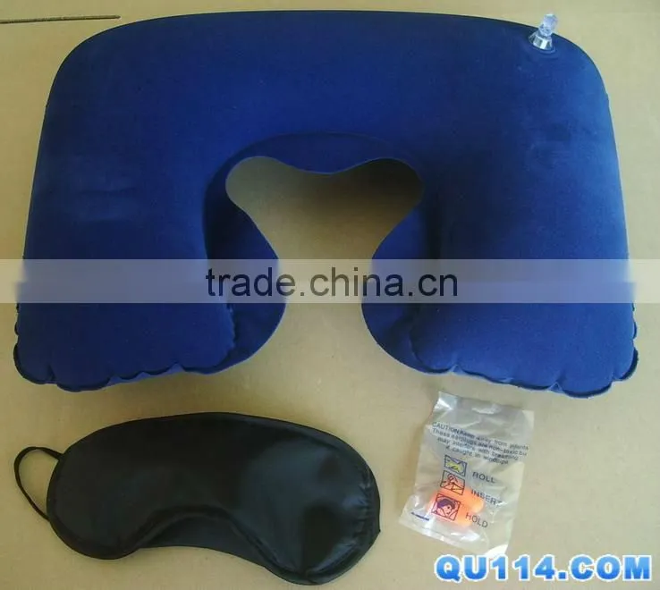 inflatable pvc flocking neck pillow toy/PVC travel pillow toy/inflatable products