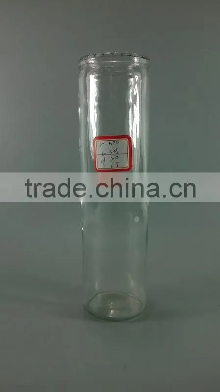 325ml holy empty round family glass CANDLESTICK tall candlestick