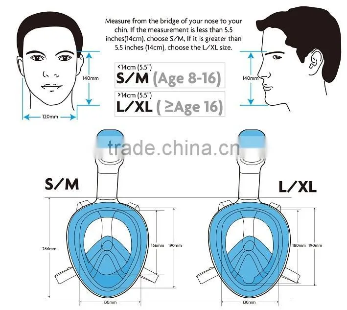 full face swiming driving snorkel mask