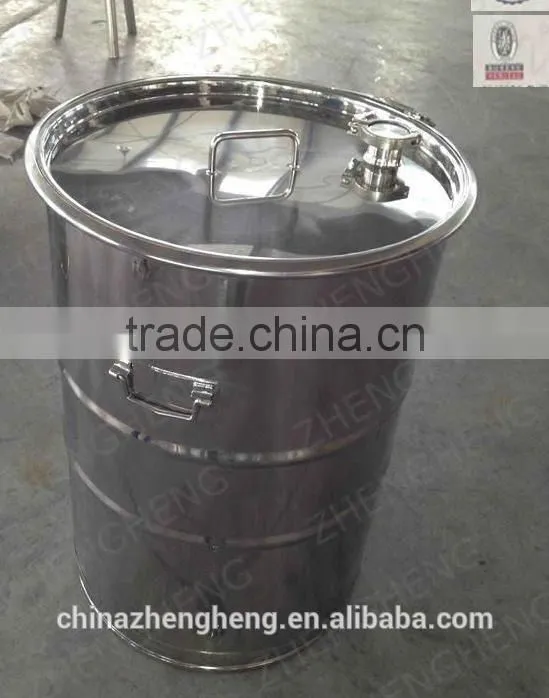 Customizing perforated stainless steel drumwith clamp lid/200L-500L Drum