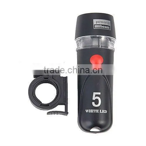 Useful Black Color Bicycle 5 LED Head White Light 9 LED Tail Red Light