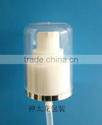 Plastic sparkly border cream pump for bottle