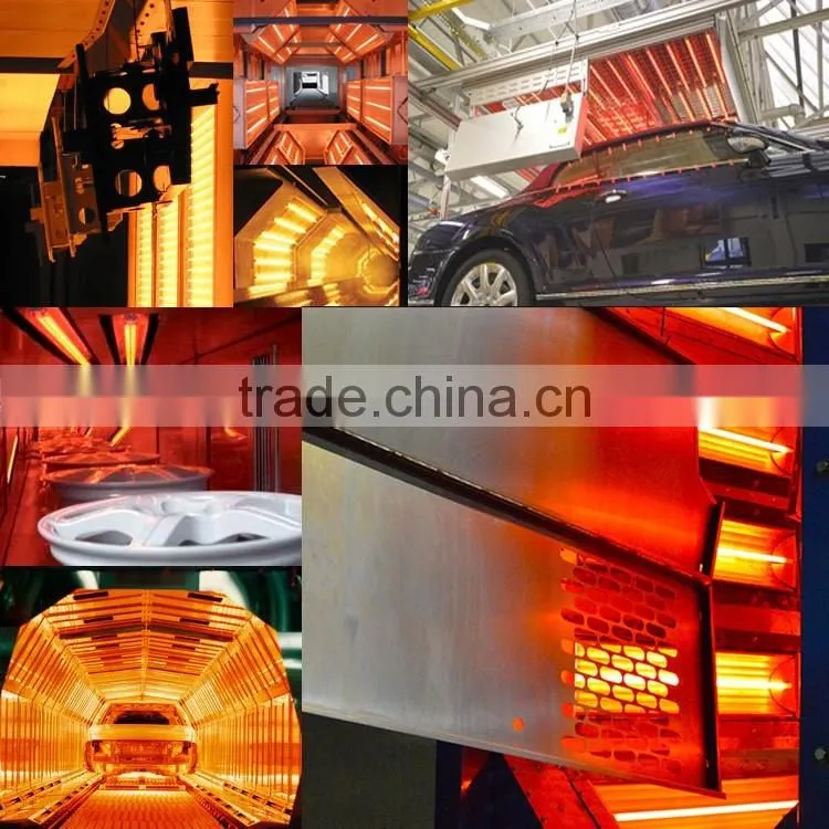Shortwave twin tube infrared heating element