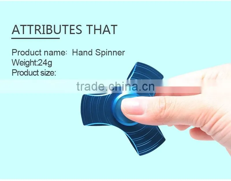 2017 New Design Hight Quality relieve stress ABS+stainless steel hand wind fidget spinner toys