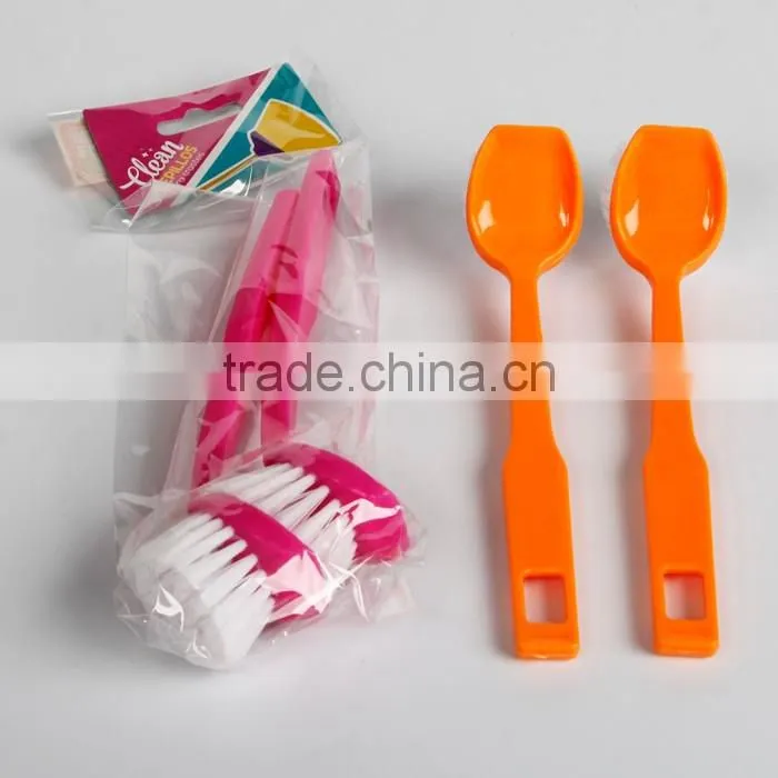 Round Head Kitchen Plastic Pot Cleaning Brush