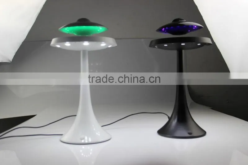 Magnetic Floating Levitation Bluetooth Loudspeaker Box With Led Light, Wireless Flying Saucer Shape Glowing Voice Box