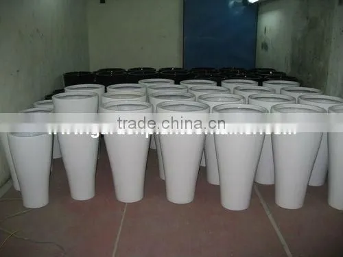 FO-286 Tall Tapered Fiberglass Planter for Garden Decor