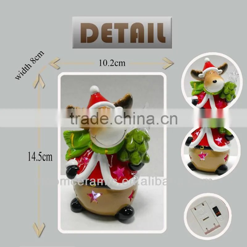 Ceramic christmas decoration led light