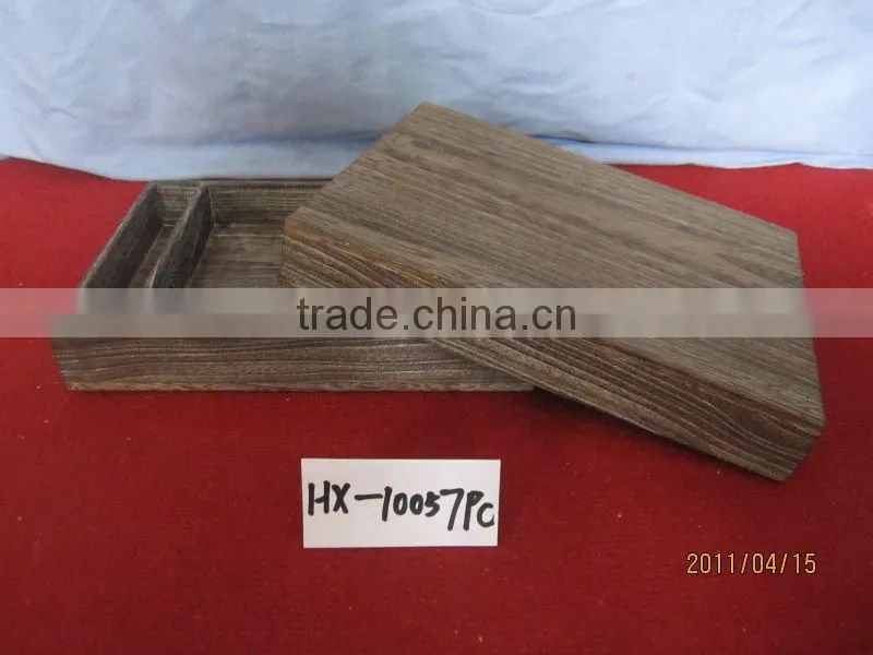 eco-friendly antique carbonized wooden serving tray