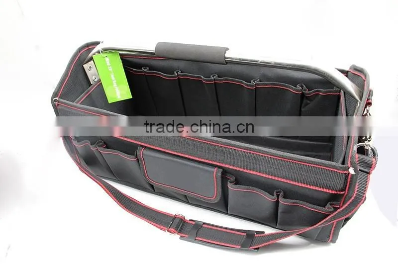 T0364 16" Collapsible Tool Tote Bag With Heavy Duty Base