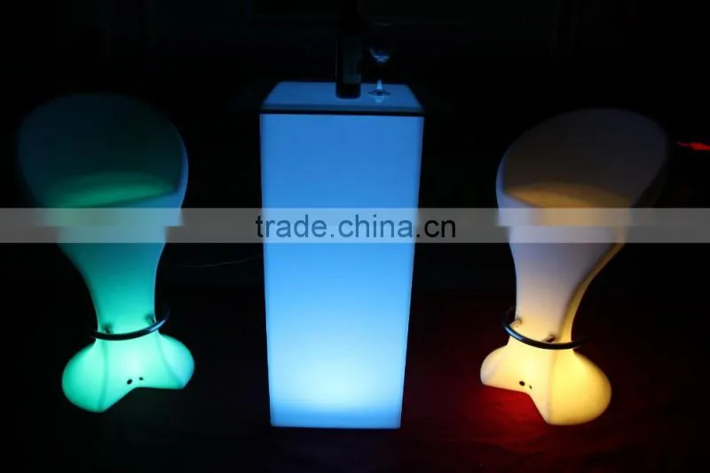 Rechargeable battery disco modern glowing furniture with IR remote control