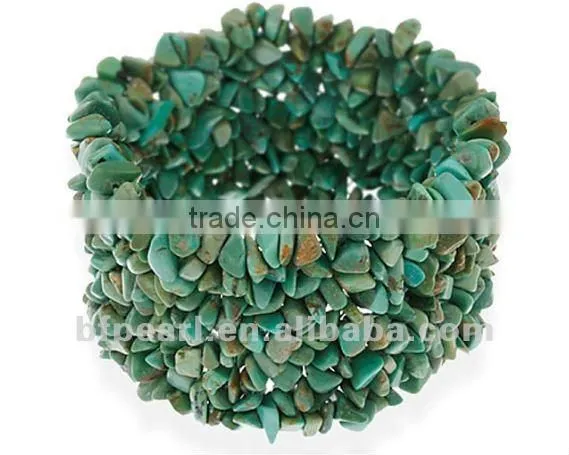 7" 10mm blue rondella turquoise bracelet