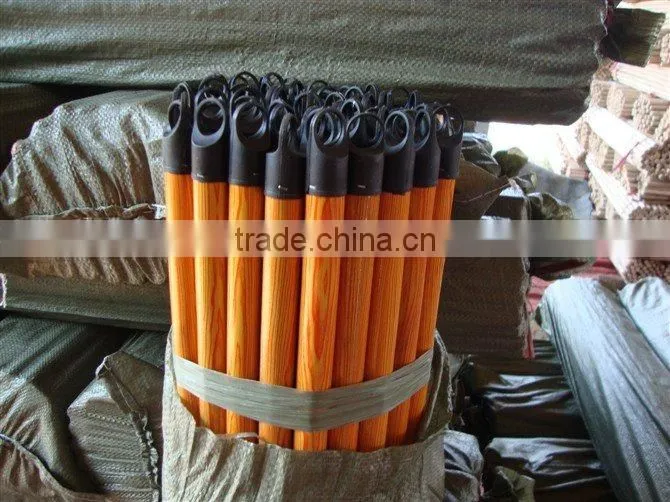 Wooden mop handle with PVC coated