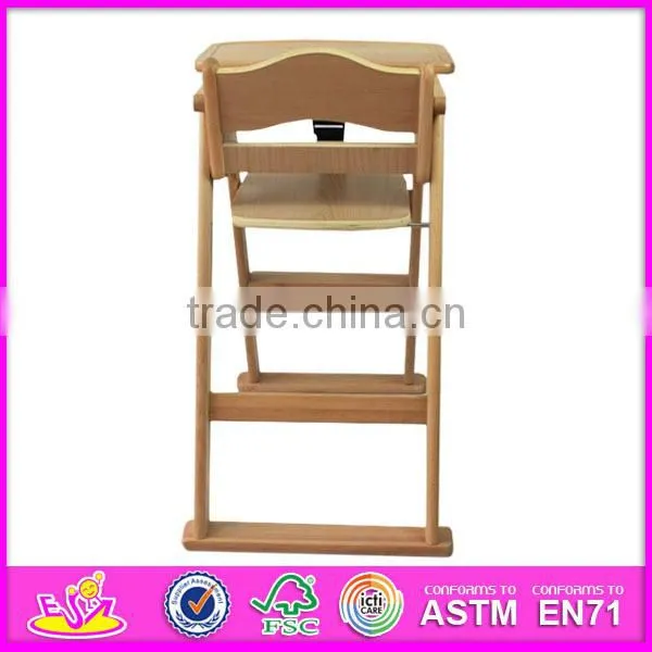 Professional baby high chair wood,wooden baby high chair,best quality wooden baby high chair dinner chair set W08F036