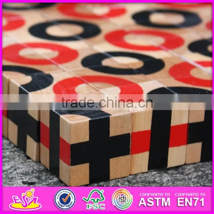 2017 new design 36 pieces children educational wooden blocks toys with box W13A117