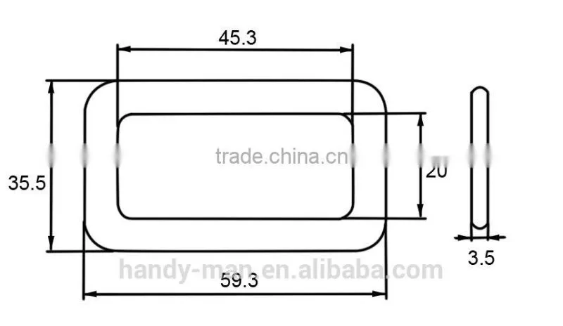 A502 47mm 15kN Aluminum small Loop Buckle