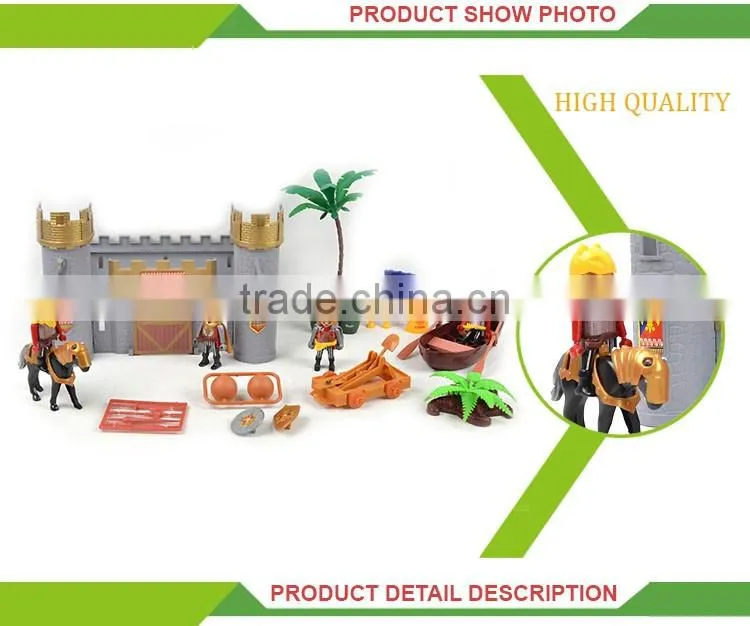 Funny children pretend play set plastic frozen castle toy