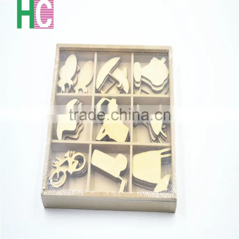 2016 art craft new design Christmas Present wooden stamps snow wood toy piece