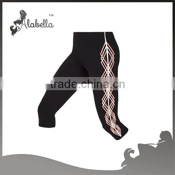brazilian design sublimation printed seamless gym tight 3/4 capri